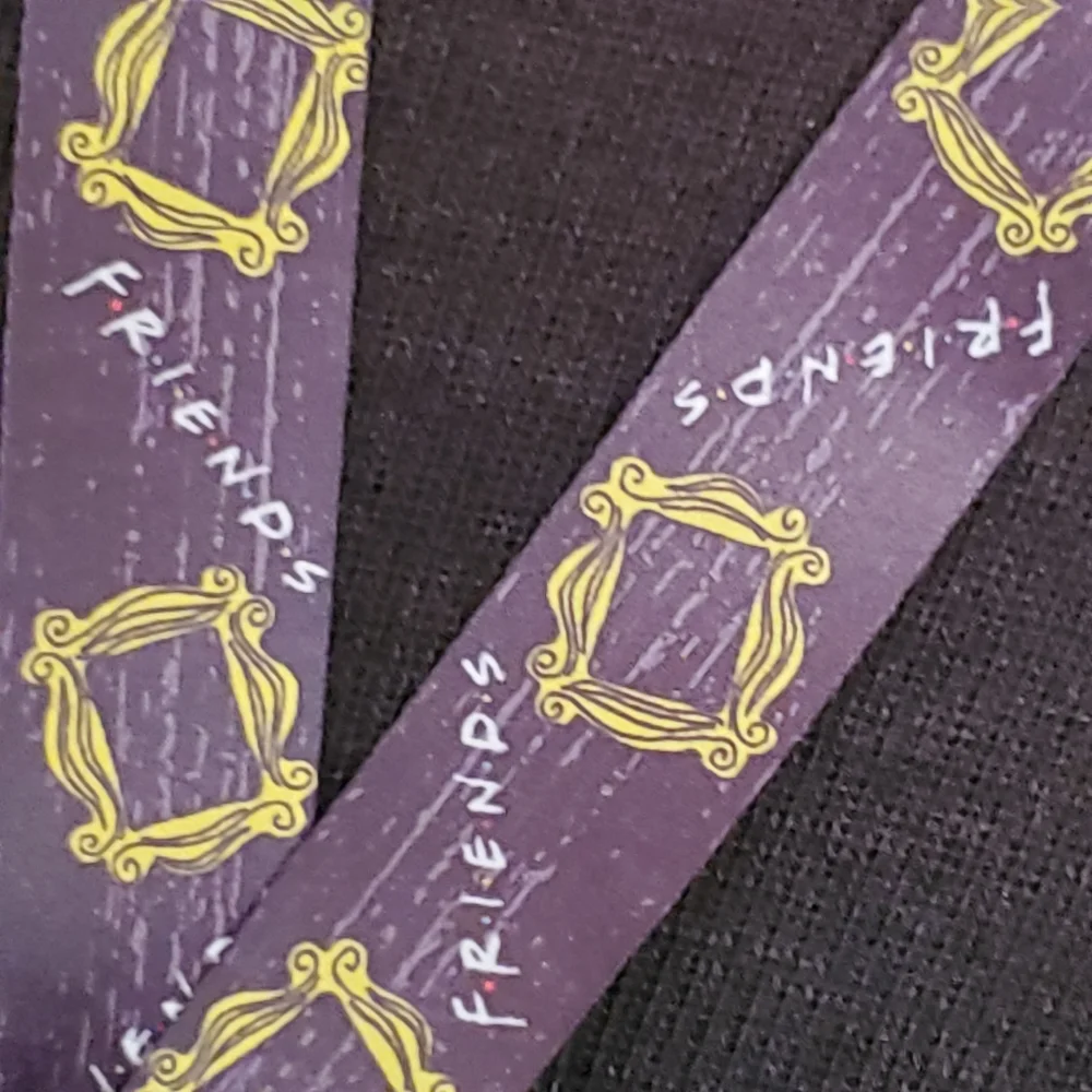 Friends TV show lanyard ID badge holder black and gold